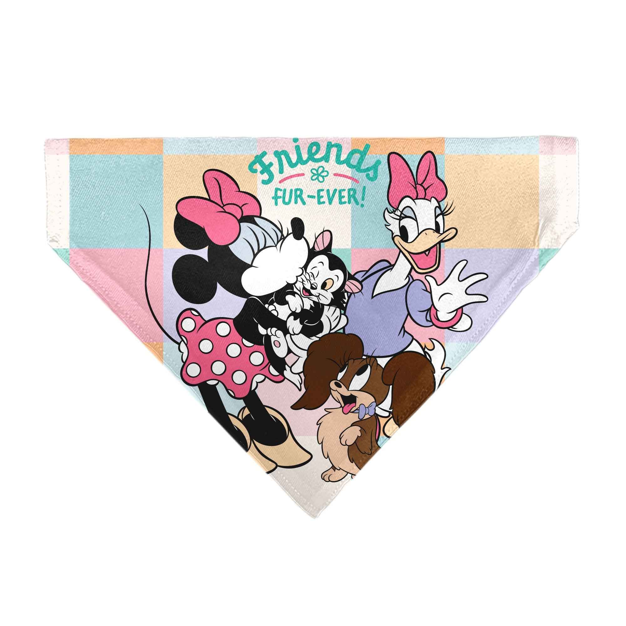 Pet Bandana - Minnie Mouse and Daisy Duck with Figaro and Fifi FRIENDS FUR-EVER Multi Color