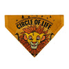Pet Bandana - The Lion King Young Simba CIRCLE OF LIFE Pose Oranges/Black