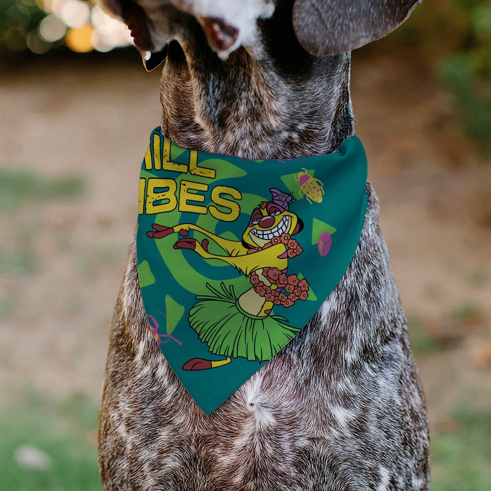 Buckle-Down The Lion King Timon Chill Vibes Hula Pose Blue/Multicolor Over-the-Collar Dog Bandana