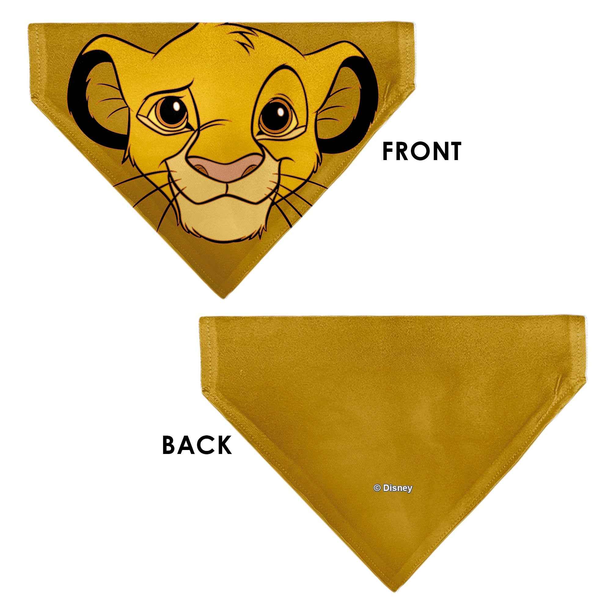 Pet Bandana - Lion King Young Simba Face Close-Up Orange
