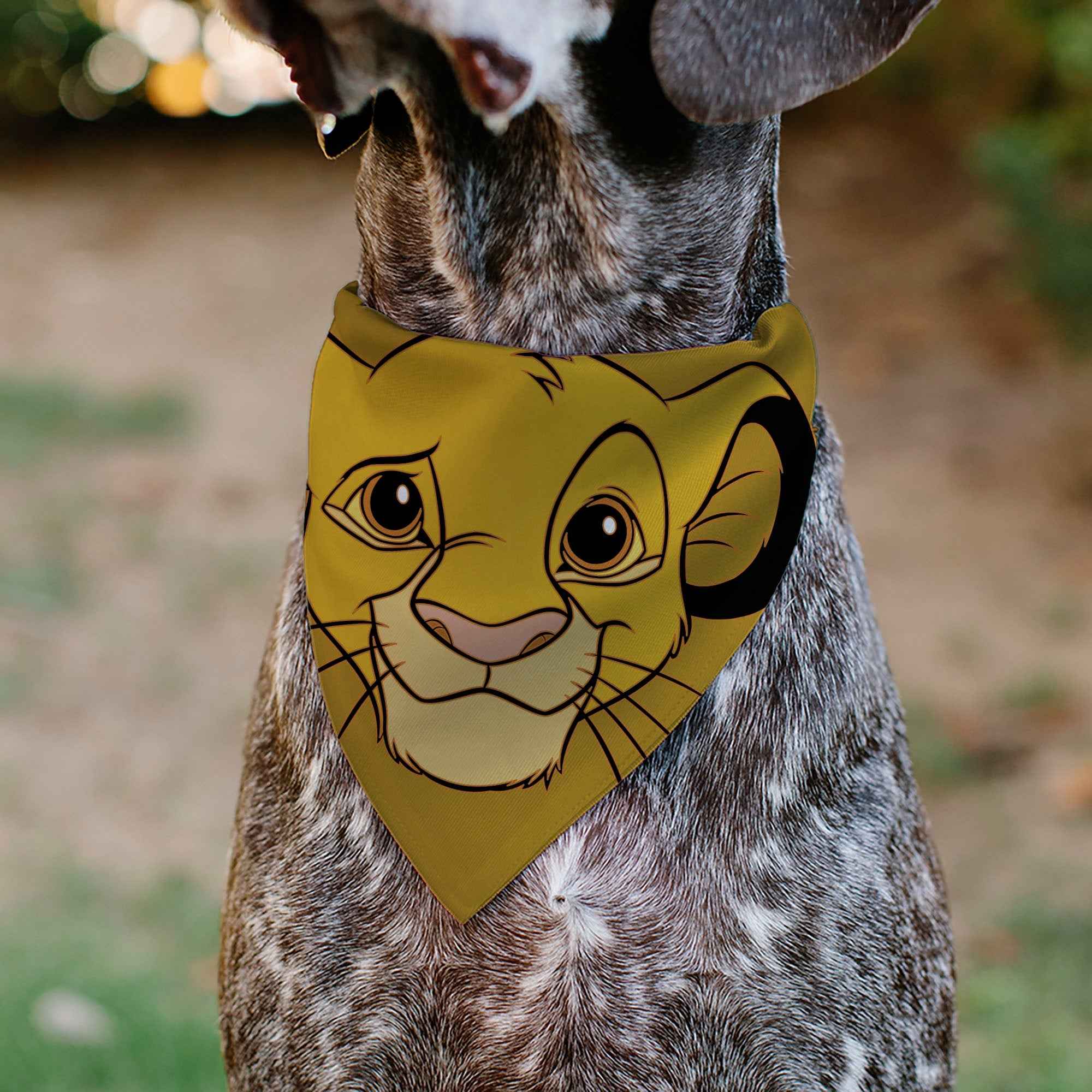 Pet Bandana - Lion King Young Simba Face Close-Up Orange