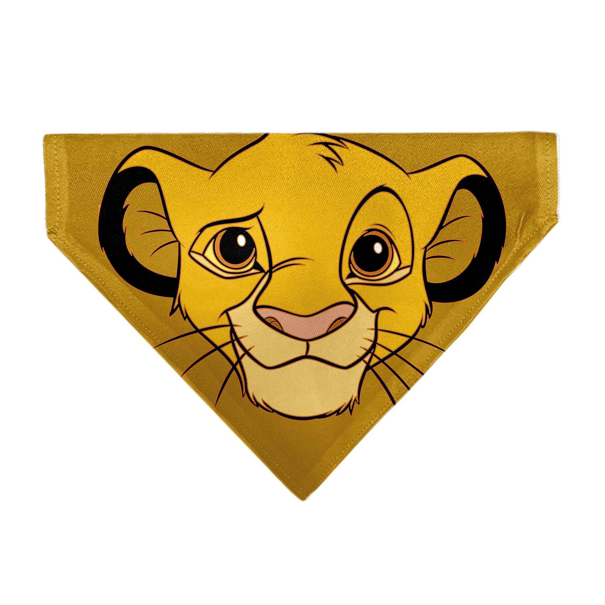 Pet Bandana - Lion King Young Simba Face Close-Up Orange
