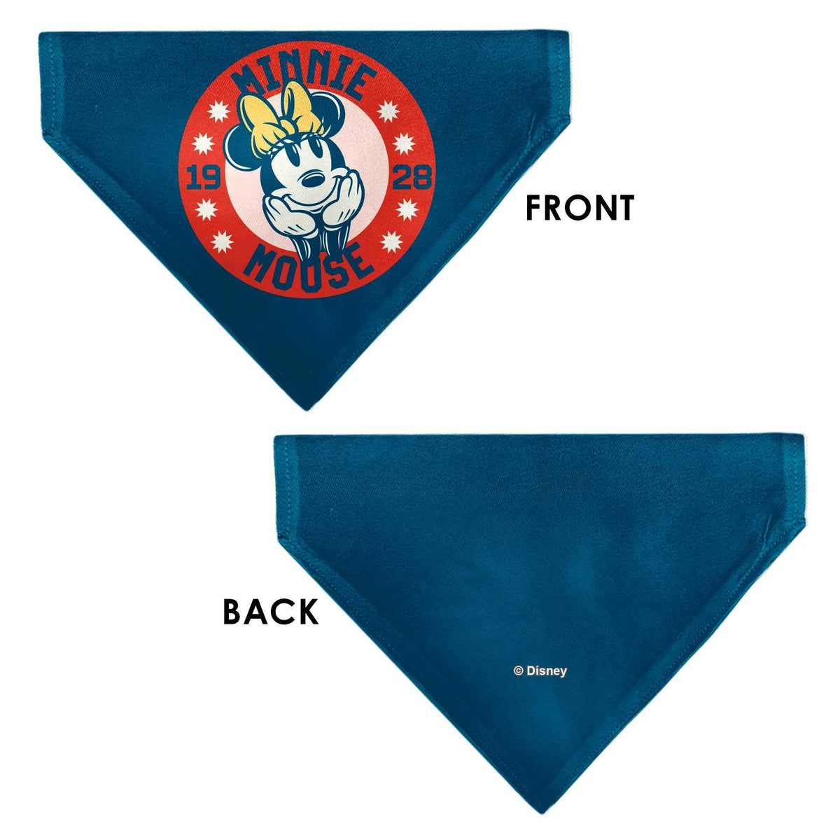 Pet Bandana - MINNIE MOUSE 1928 Dreamy Pose Blue/Red/White/Yellow