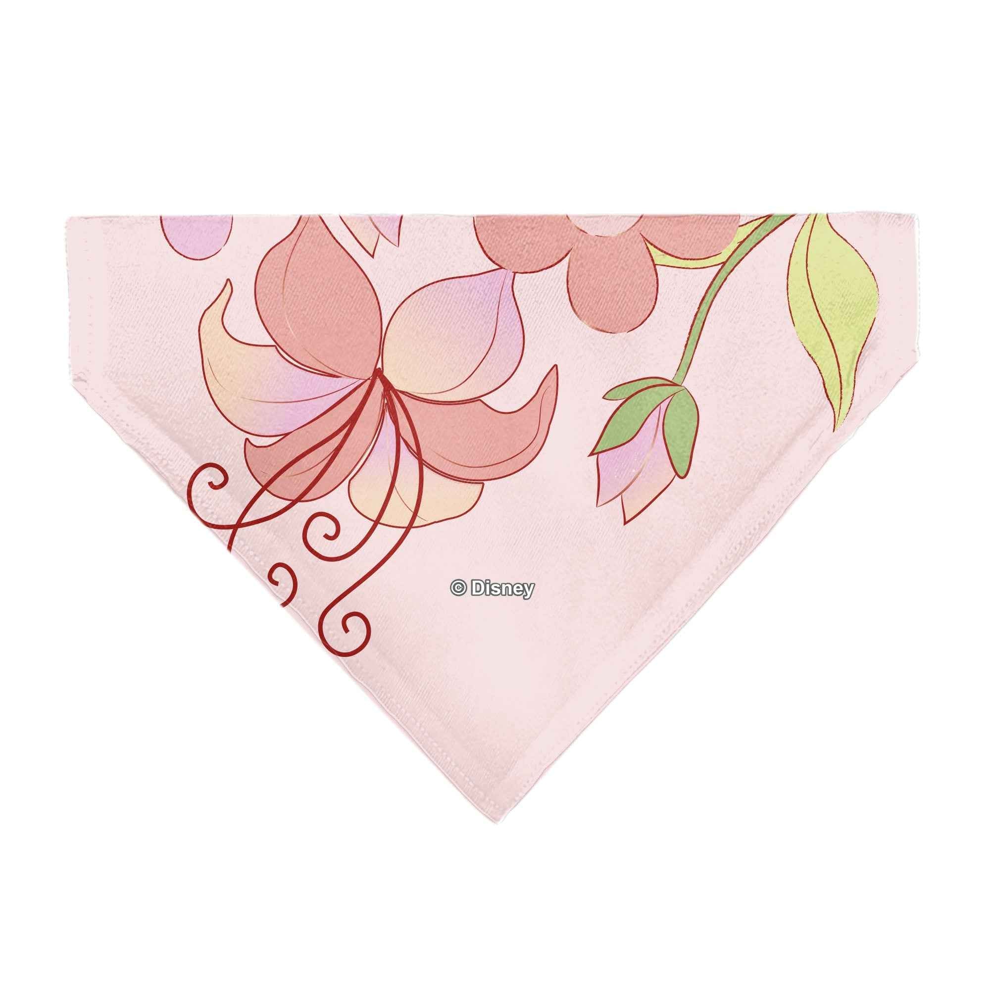 Buckle-Down Tangled Rapunzel and Pascal Flowers Pose Pinks Over-the-Collar Dog Bandana
