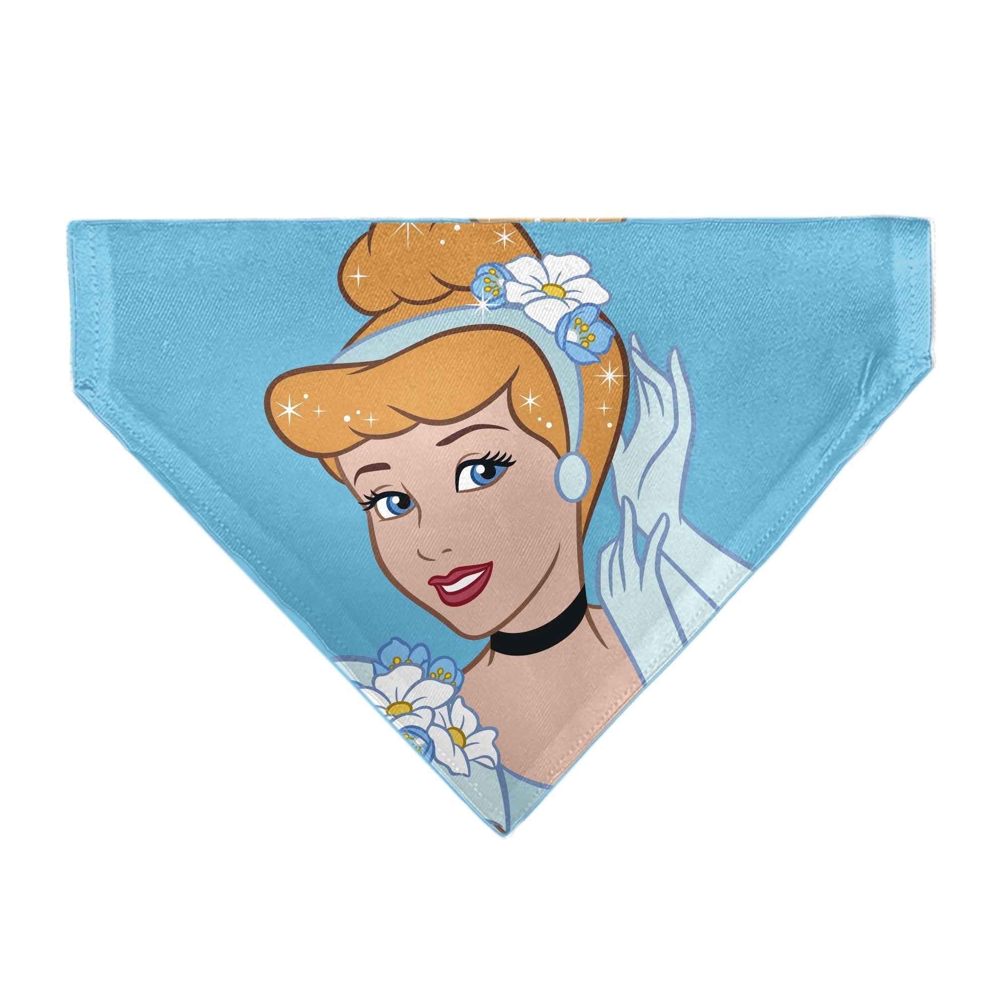 Buckle-Down Cinderella Face Pose Close-Up Blues Over-the-Collar Dog Bandana