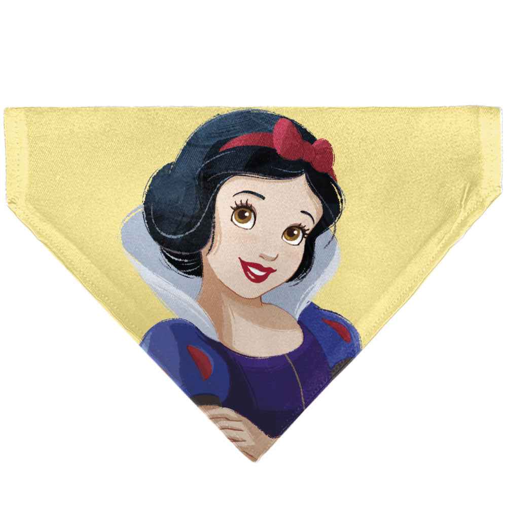 Buckle-Down Snow White Smiling Face Pose Yellow Over-the-Collar Dog Bandana
