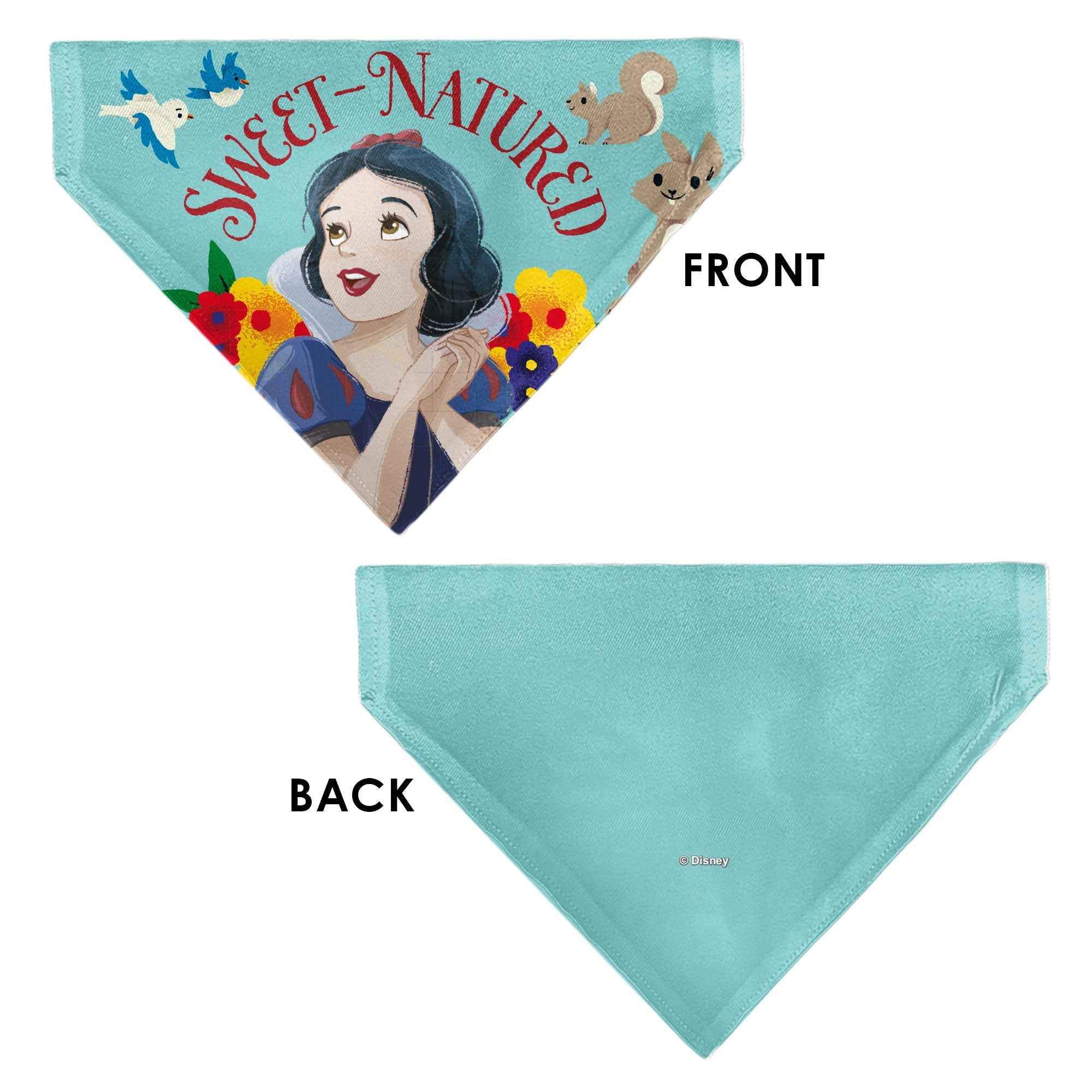 Buckle-Down Snow White Sweet Natured Pose Blue Over-the-Collar Dog Bandana