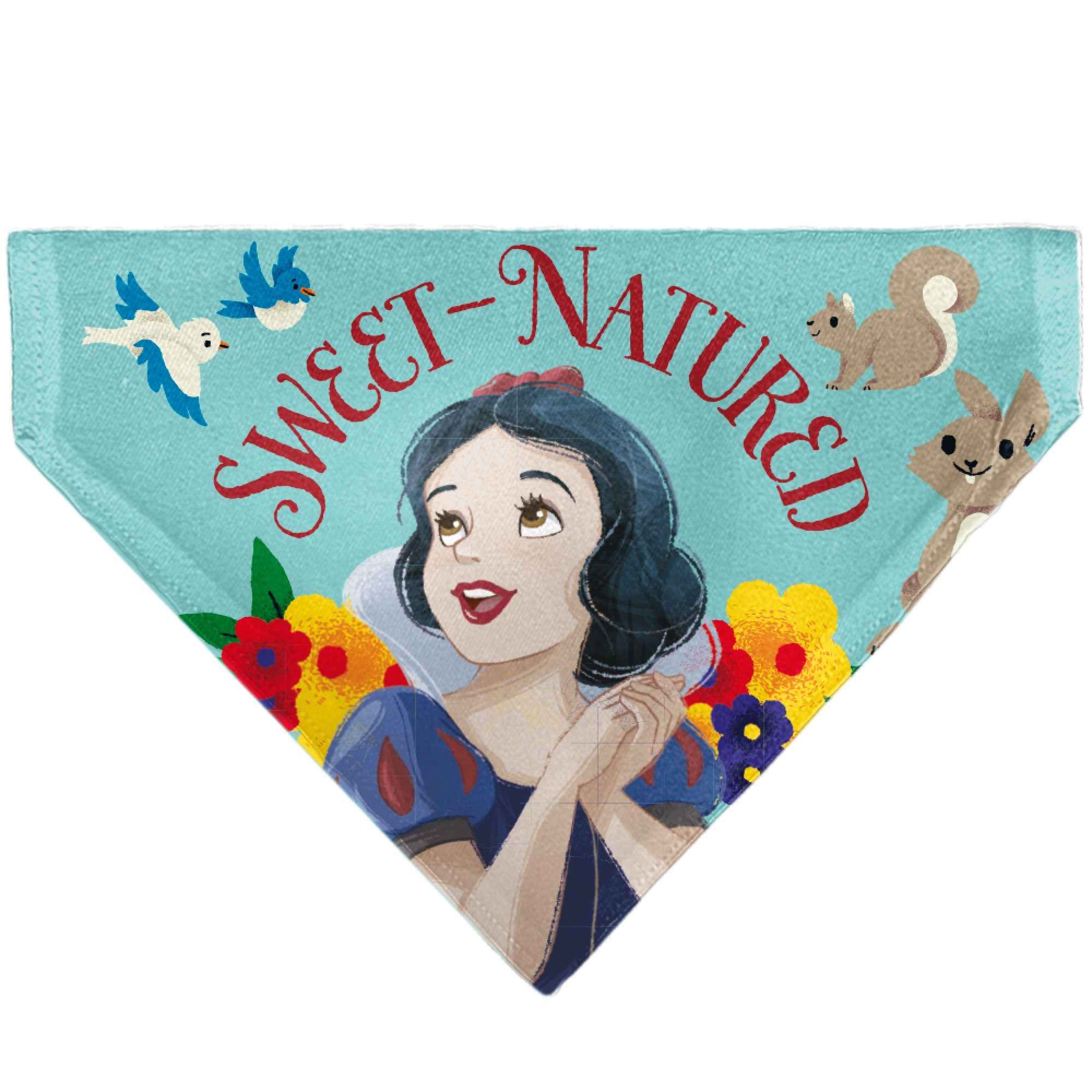 Buckle-Down Snow White Sweet Natured Pose Blue Over-the-Collar Dog Bandana