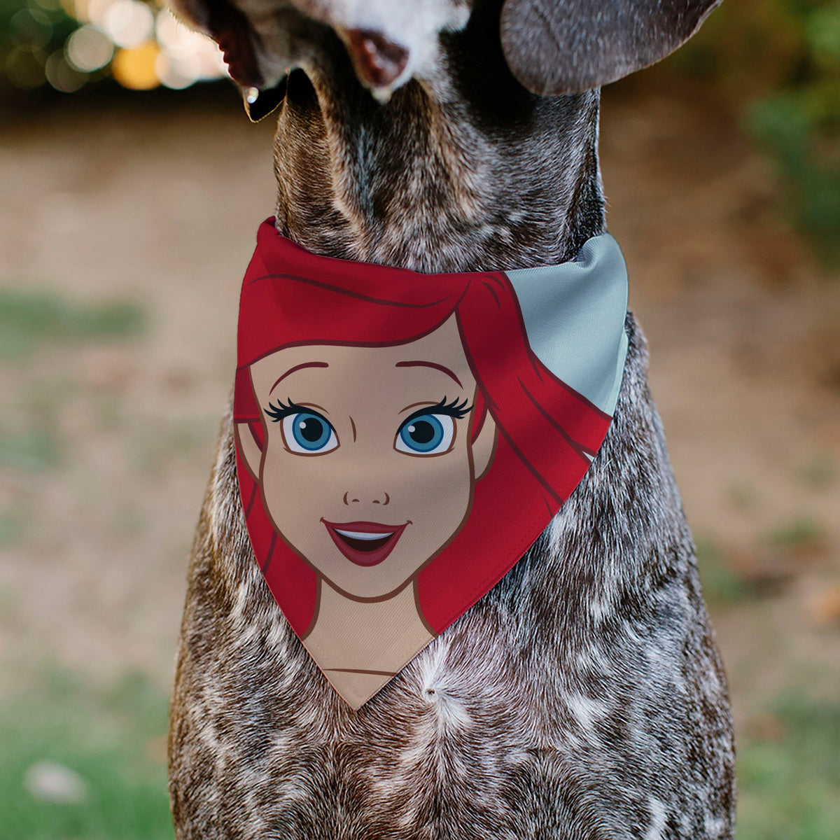 Pet Bandana - The Little Mermaid Ariel Face Close-Up Light Blue 