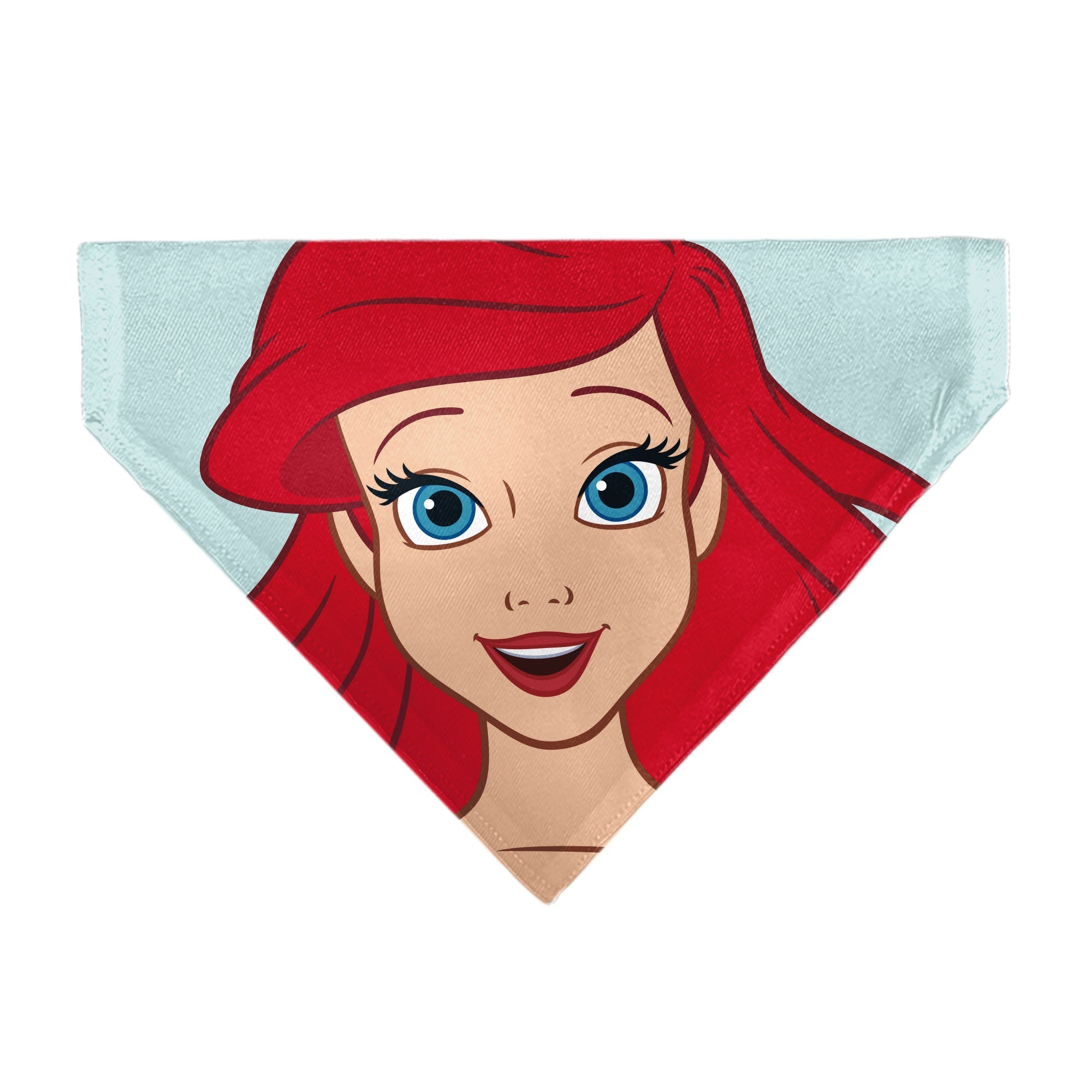 Pet Bandana - The Little Mermaid Ariel Face Close-Up Light Blue 