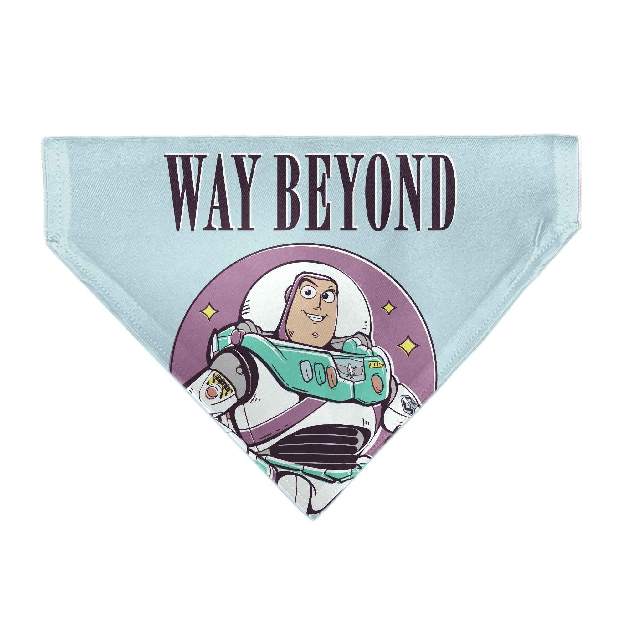 Buckle-Down Toy Story Buzz Lightyear Way Beyond Pose Light Blue Over-the-Collar Dog Bandana