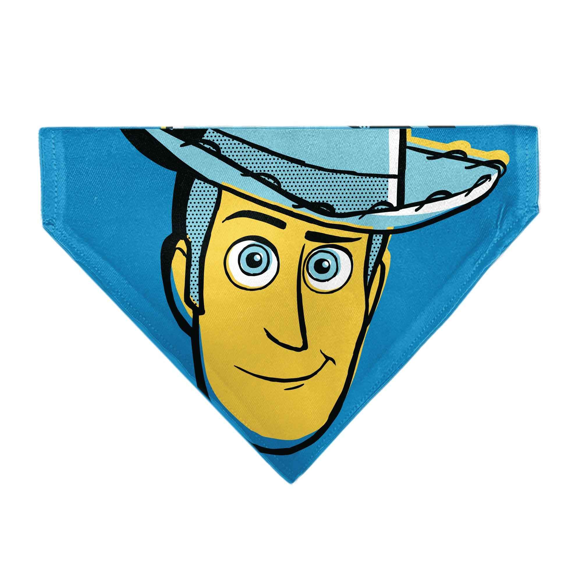 Buckle-Down Toy Story Woody Pop Art Face Close-Up Blues Over-the-Collar Dog Bandana