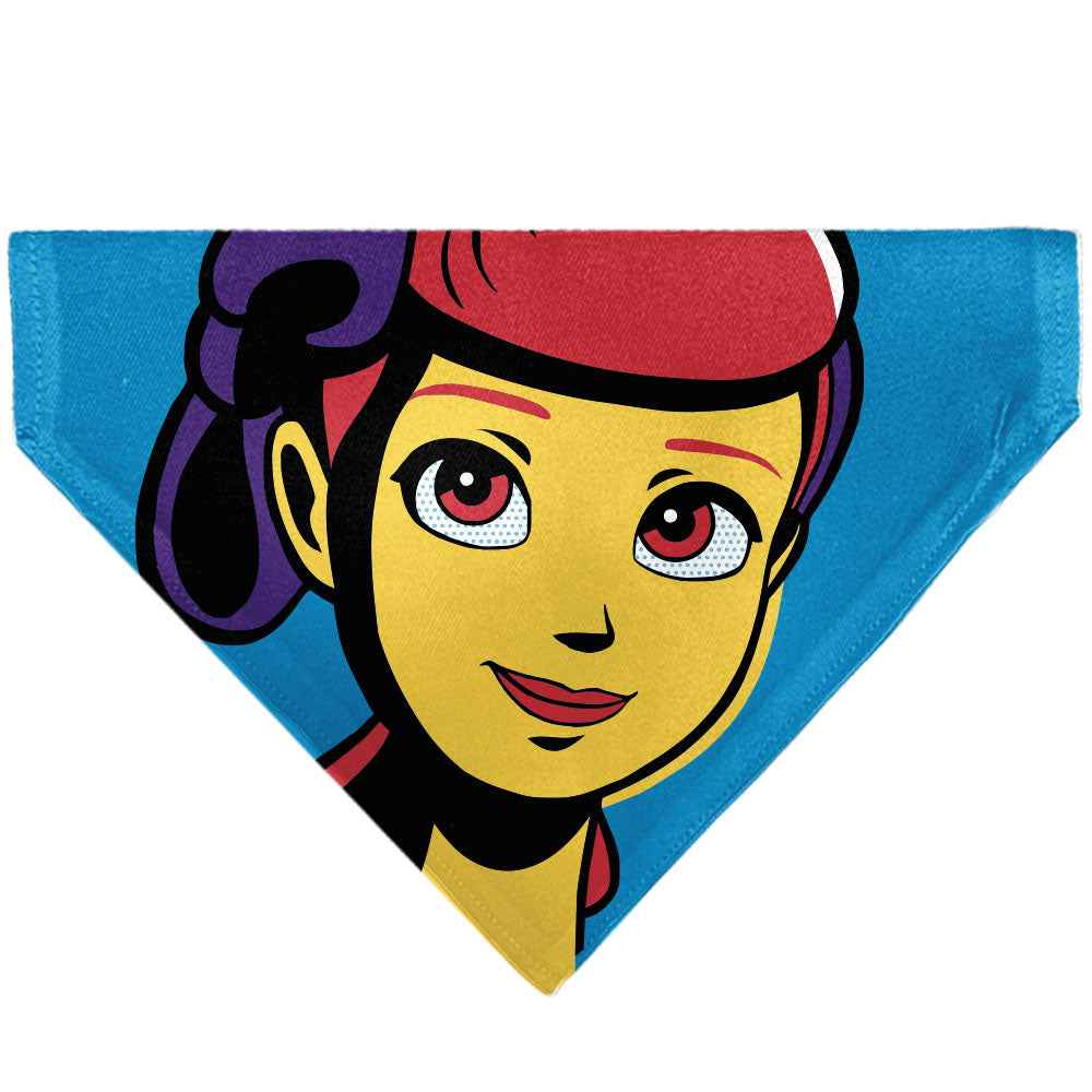 Buckle-Down Toy Story Bo Peep Close-Up Pop Art Face Blue Over-the-Collar Dog Bandana