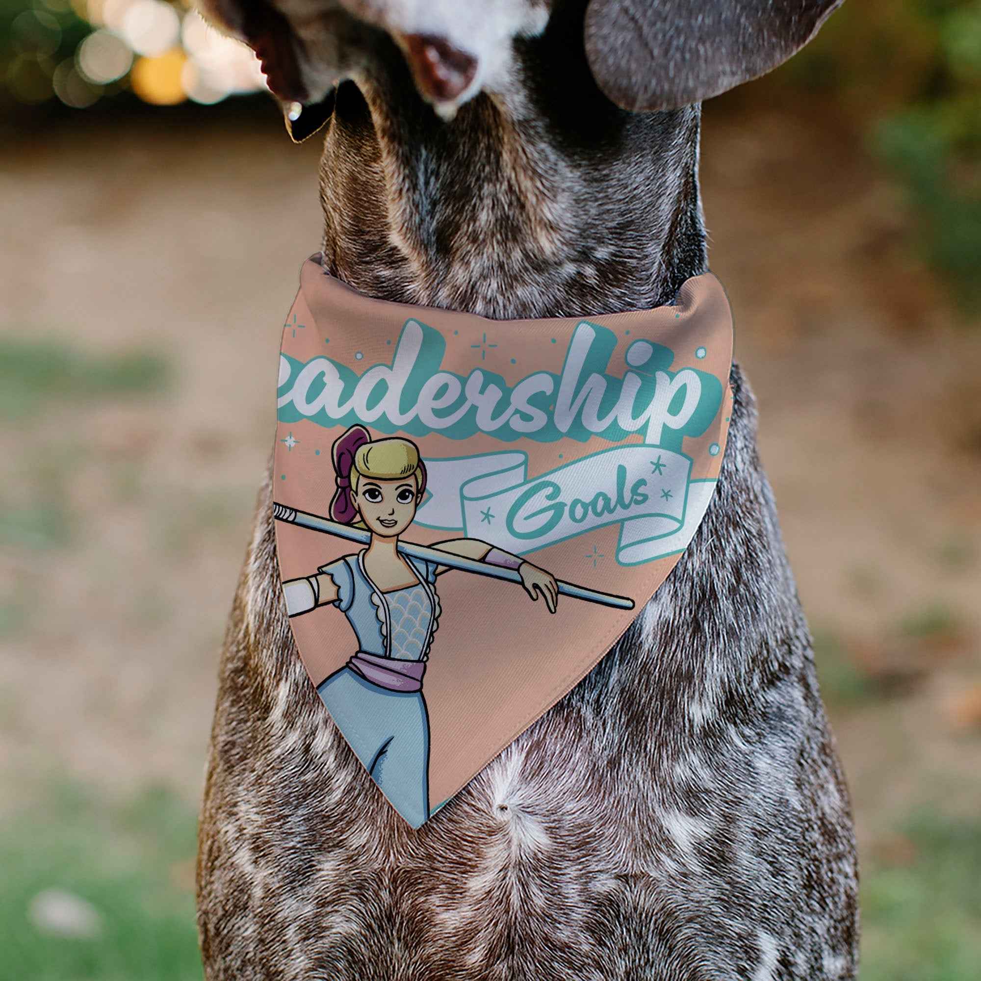 Buckle-Down Toy Story Bo Peep Leadership Goals Staff Pose Pink/Blue/White Over-the-Collar Dog Bandana