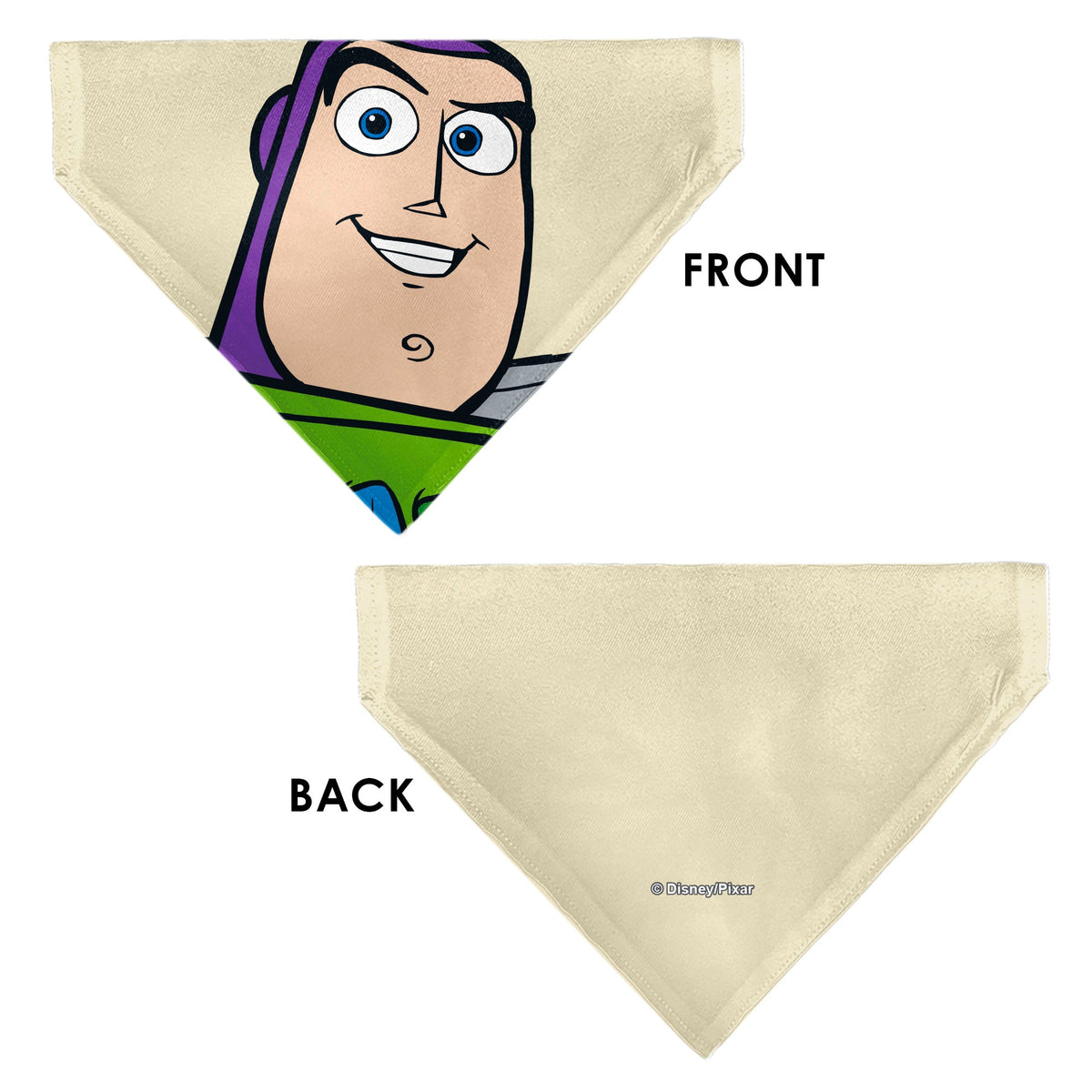Pet Bandana - Toy Story Buzz Lightyear Face Close-Up Beige 
