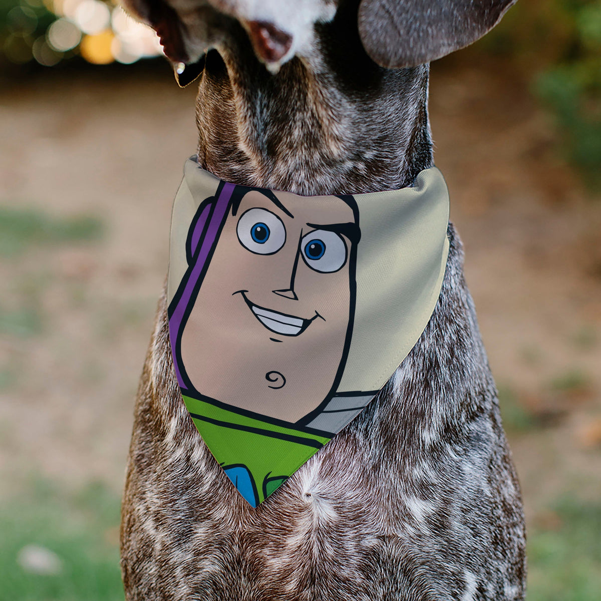 Pet Bandana - Toy Story Buzz Lightyear Face Close-Up Beige 