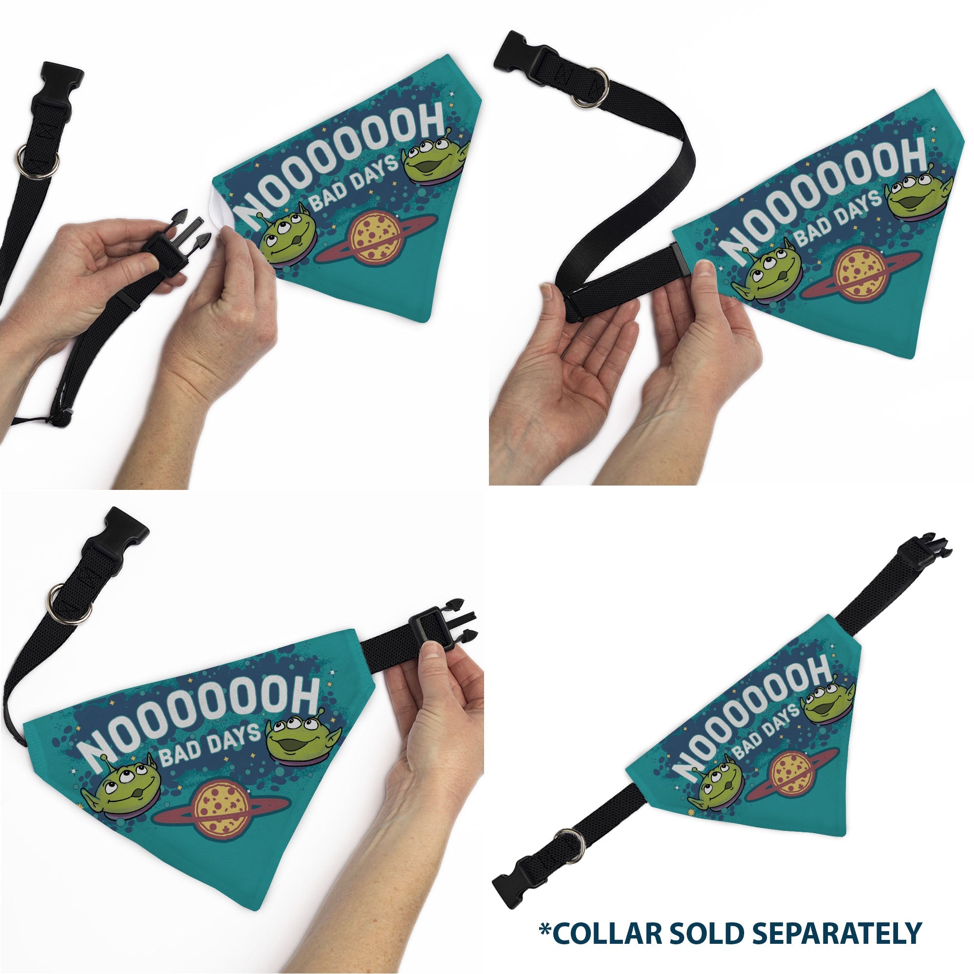 Buckle-Down Toy Story Aliens Noh Bad Days Pizza Planet Pose Blues Over-the-Collar Dog Bandana