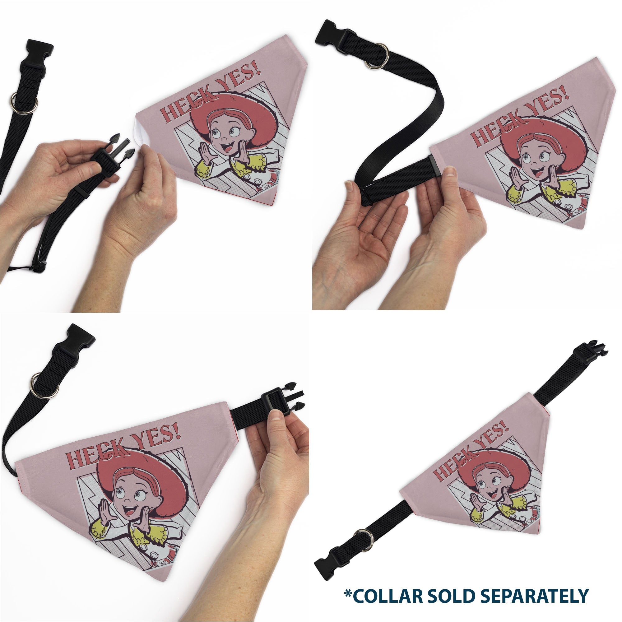 Buckle-Down Toy Story Jessie Heck Yes! Pose Pinks Over-the-Collar Dog Bandana