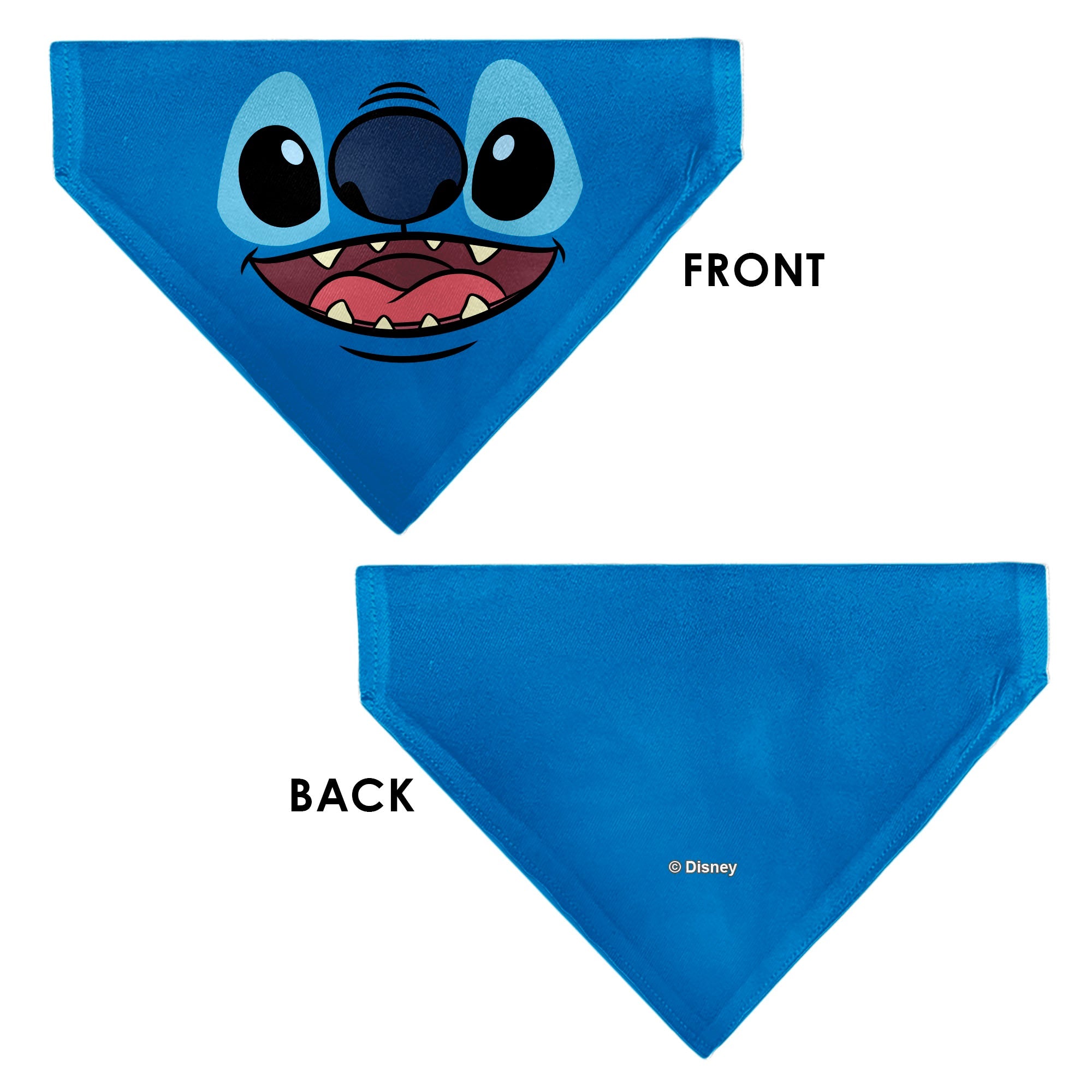 Buckle-Down Stitch Smiling Face Character Close-Up Blues Over-the-Collar Dog Bandana