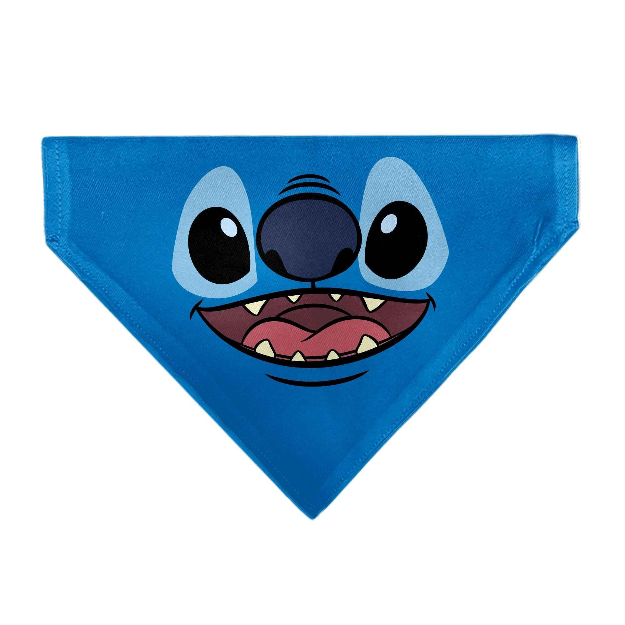 Buckle-Down Stitch Smiling Face Character Close-Up Blues Over-the-Collar Dog Bandana