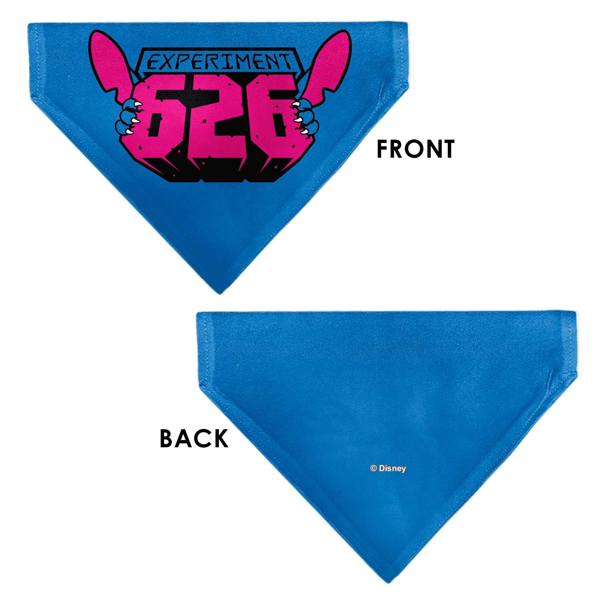 Buckle-Down Stitch Experiment 626 Logo Blue/Pink Over-the-Collar Dog Bandana