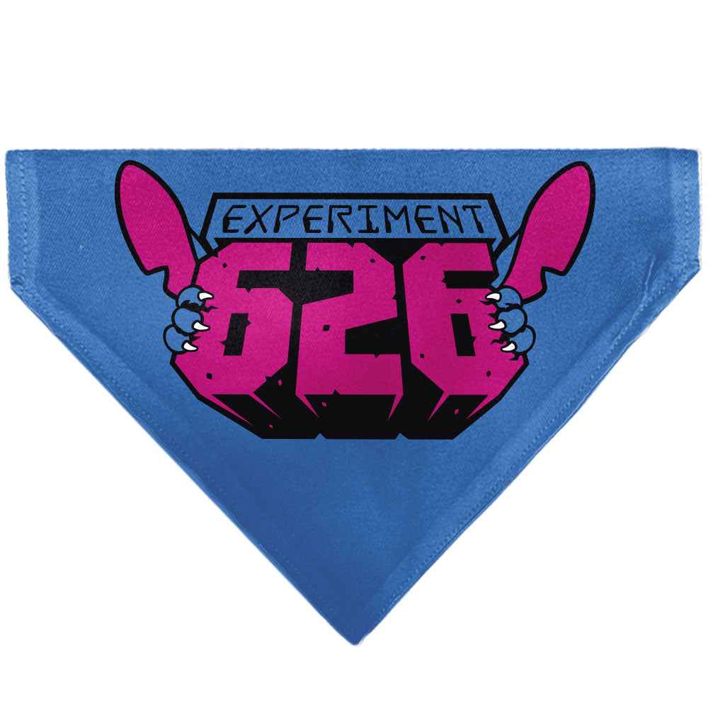 Buckle-Down Stitch Experiment 626 Logo Blue/Pink Over-the-Collar Dog Bandana