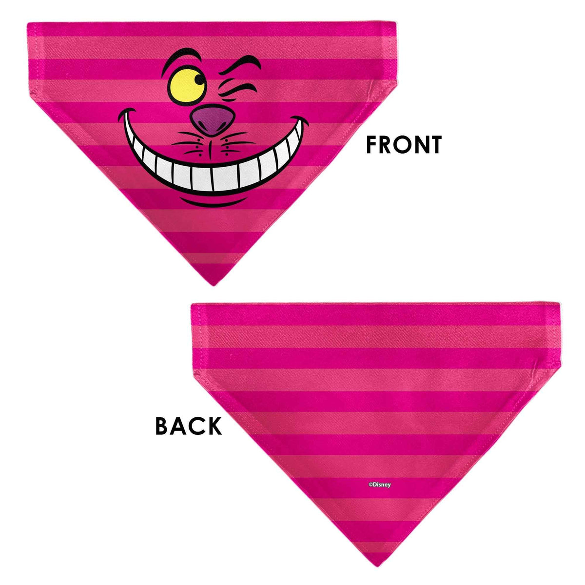 Pet Bandana - Alice in Wonderland Cheshire Cat Winking Smile Pinks