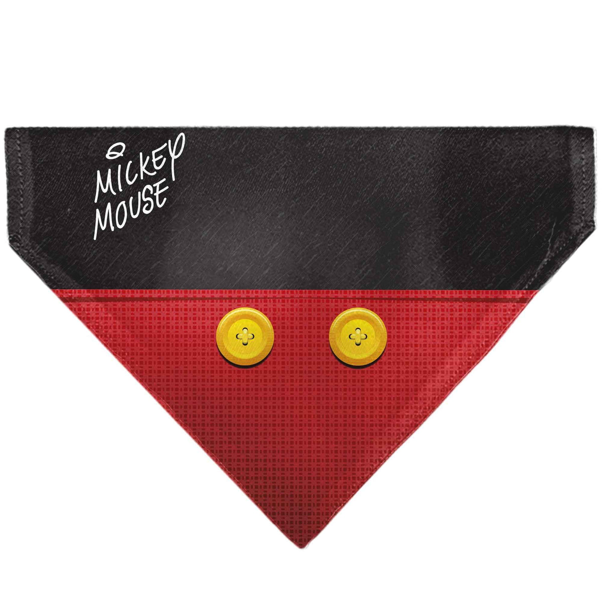 Pet Bandana - Mickey Mouse Buttons Black/Red