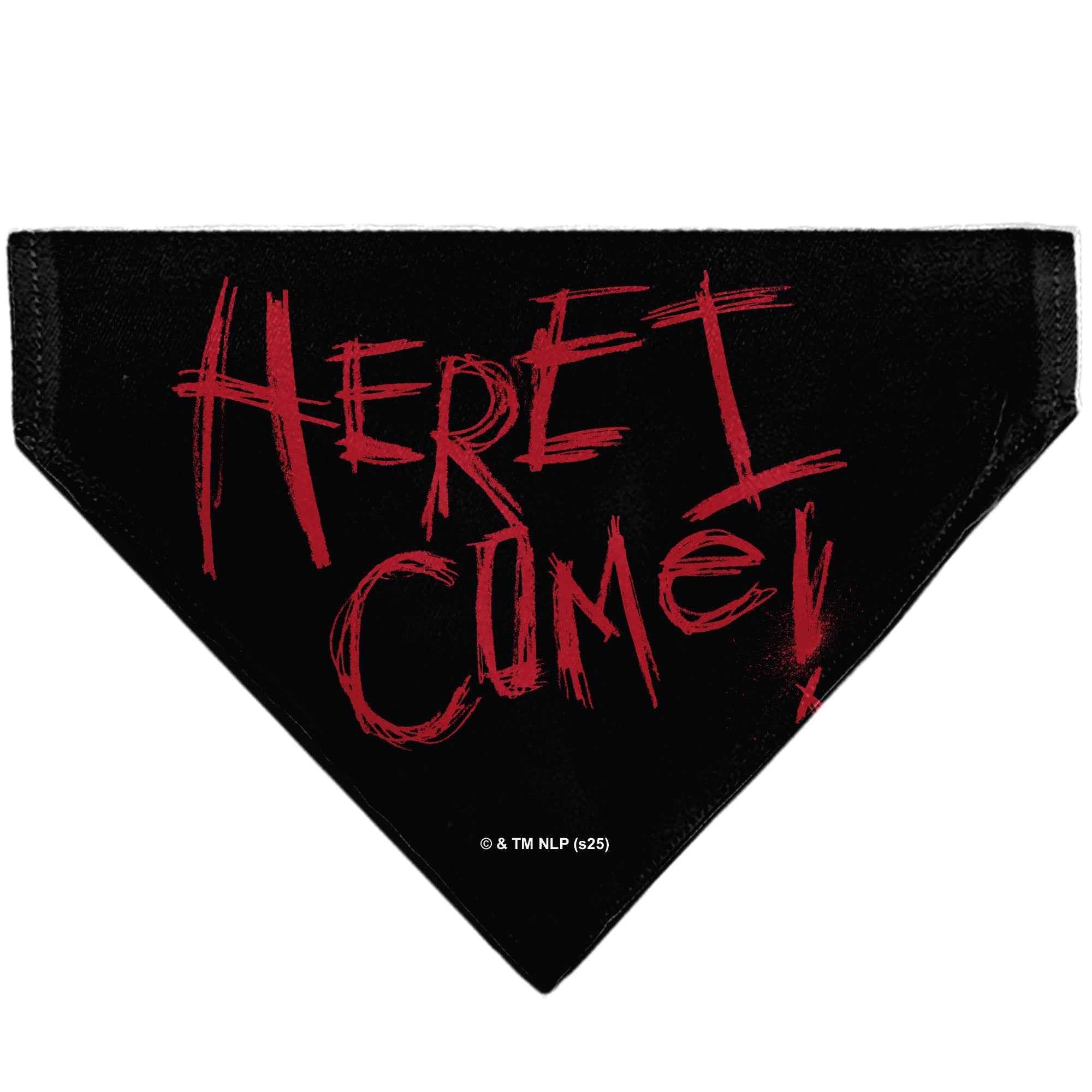 Pet Bandana - A Nightmare on Elm Street Freddy READY OR NOT HERE I COME Pose Black/Red