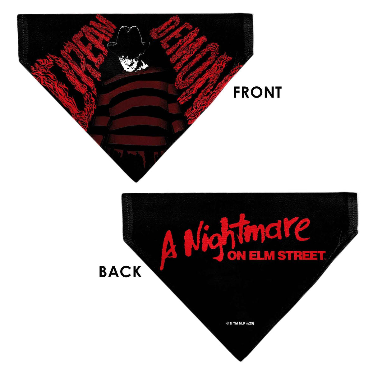 Pet Bandana - A Nightmare on Elm Street Freddy DREAM DEMON Pose Black/Red
