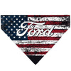 Pet Bandana - FORD Script Americana Stars and Stripes Weathered Red/White/Blue