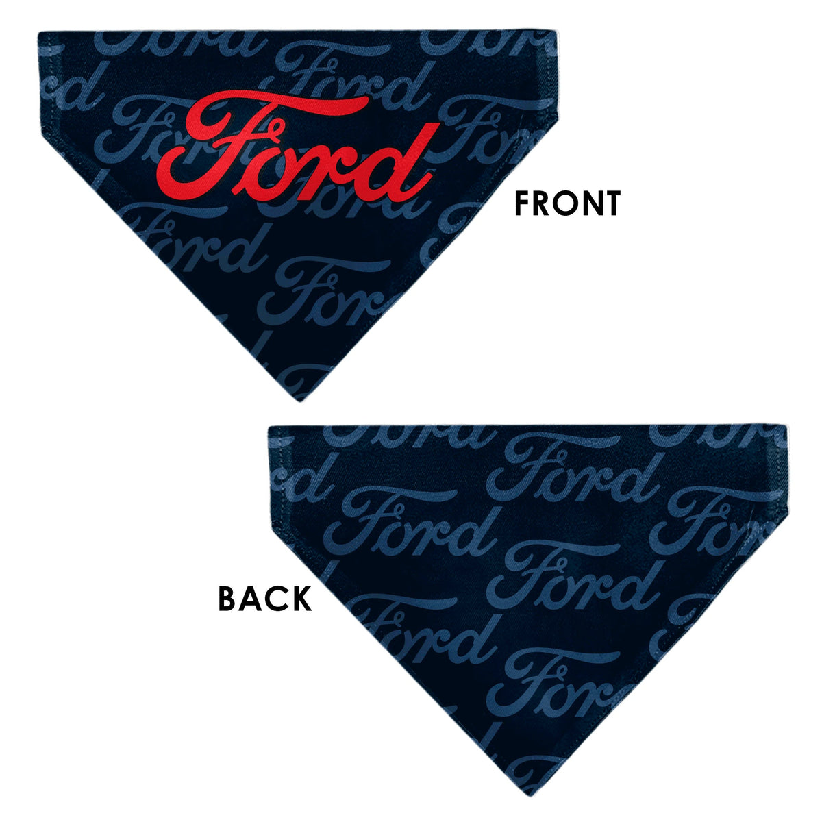 Pet Bandana - FORD Script Stacked Blues/Red | HT Animal Supply
