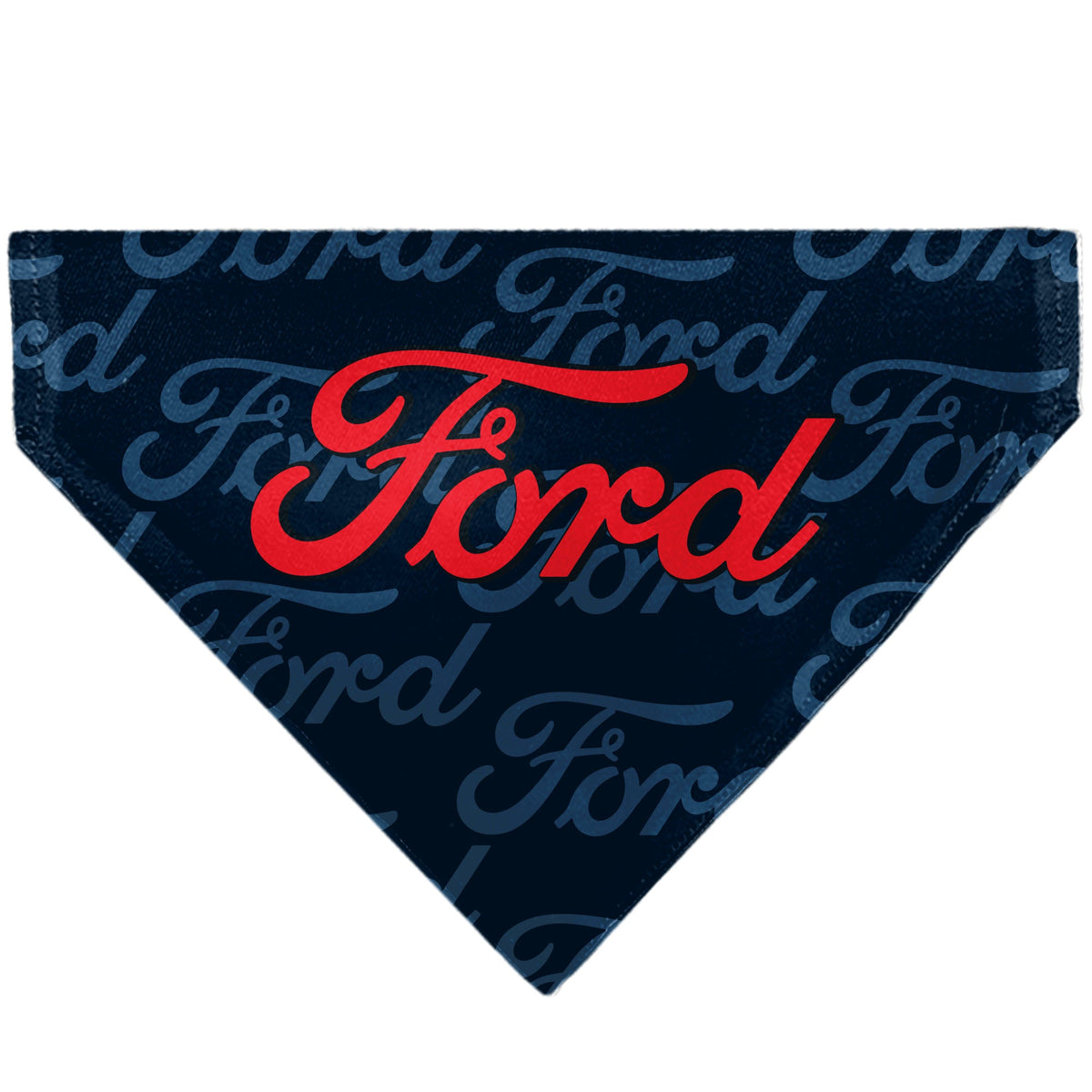 Pet Bandana - FORD Script Stacked Blues/Red | HT Animal Supply