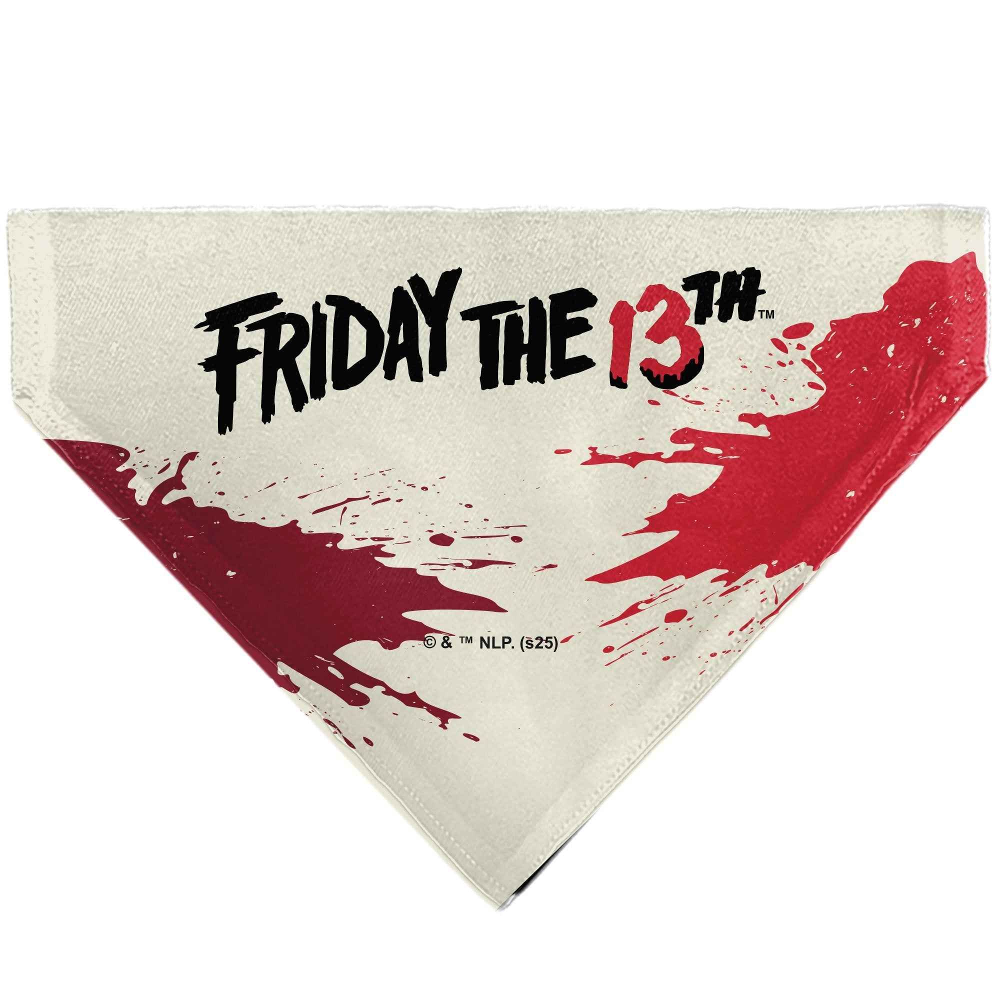 Buckle-Down Friday The 13TH Hockey Mask Close-Up White/Black/Red Over-the-Collar Dog Bandana