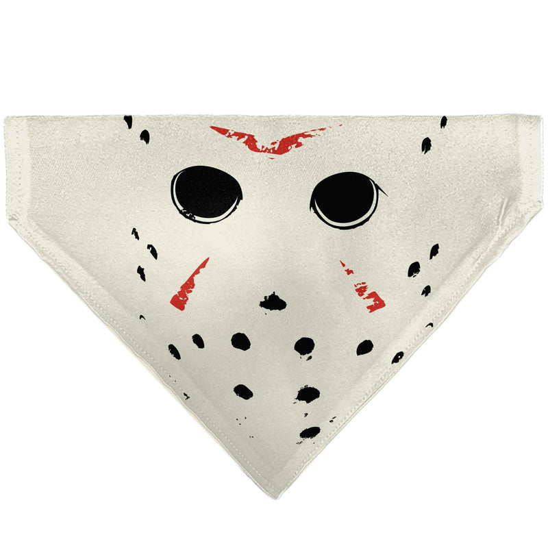 Buckle-Down Friday The 13TH Hockey Mask Close-Up White/Black/Red Over-the-Collar Dog Bandana