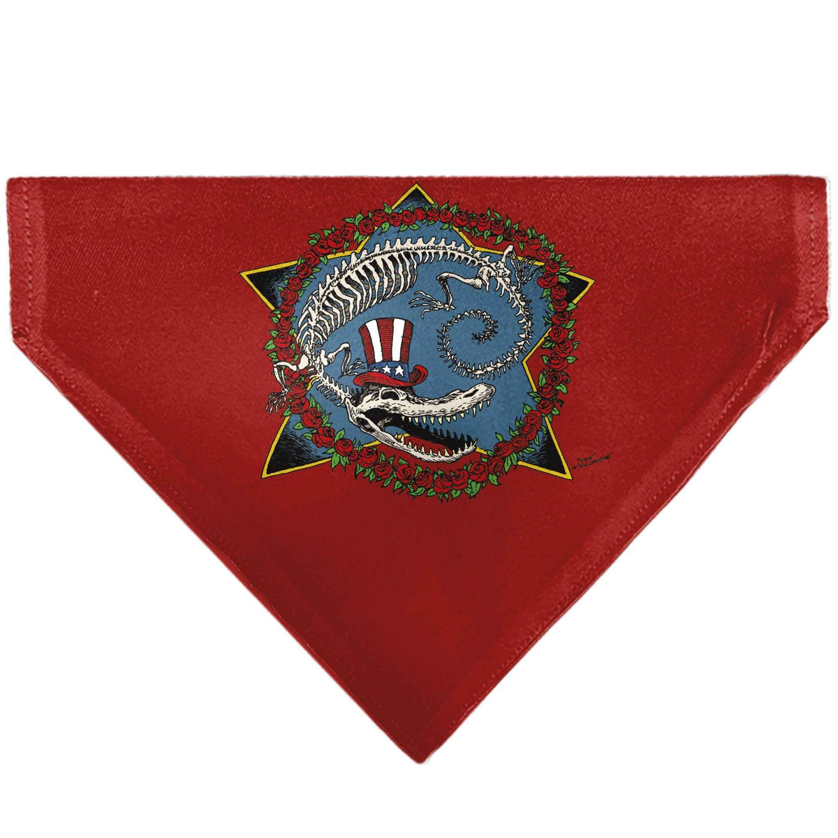 Pet Bandana - Grateful Dead Daves Picks Volume Ten Alligator Bonus Cover Art Red