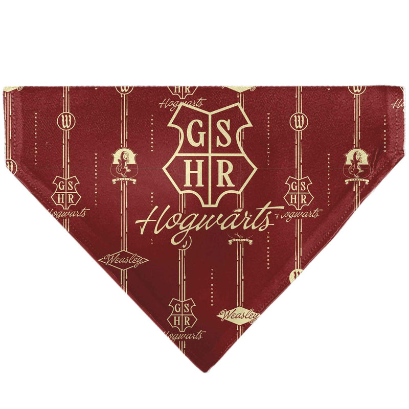 Pet Bandana - HOGWARTS WEASLEY Monogram Icons Red/White