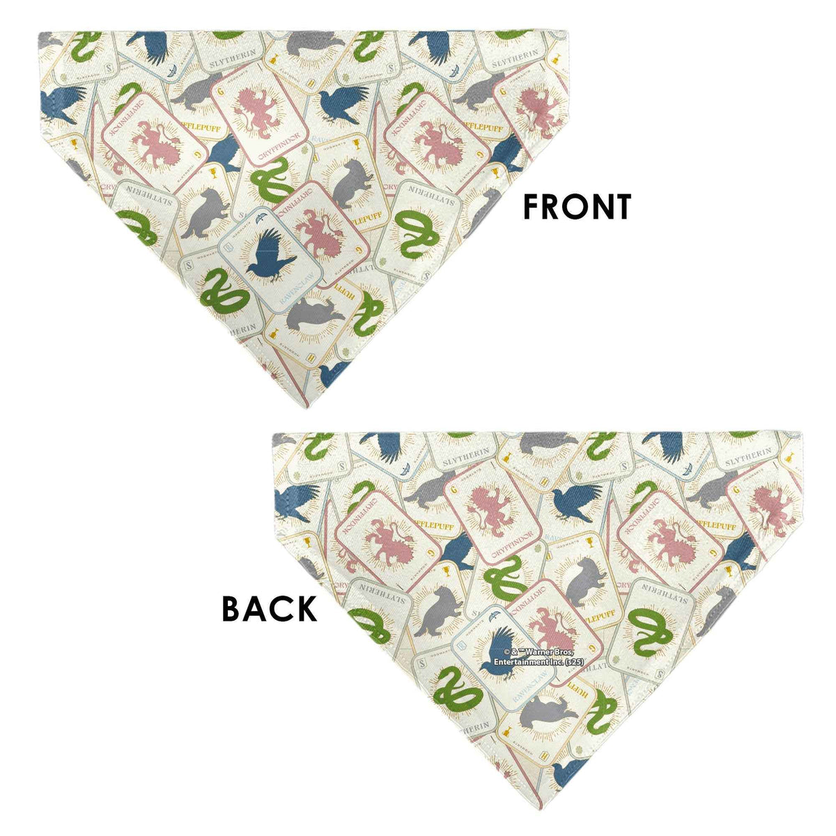 Pet Bandana - Harry Potter School Tarot Cards Stacked Beige/Multi Color