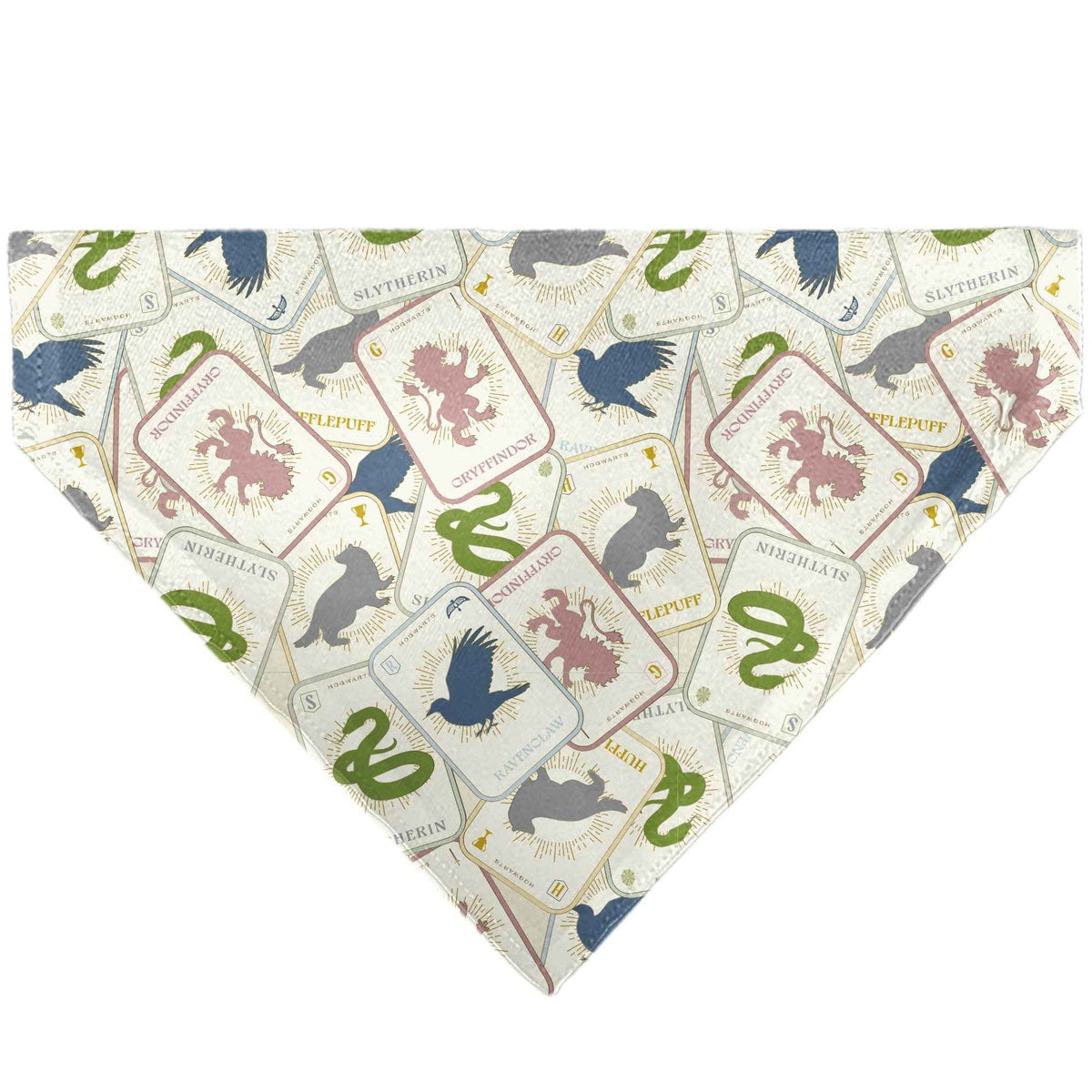 Pet Bandana - Harry Potter School Tarot Cards Stacked Beige/Multi Color
