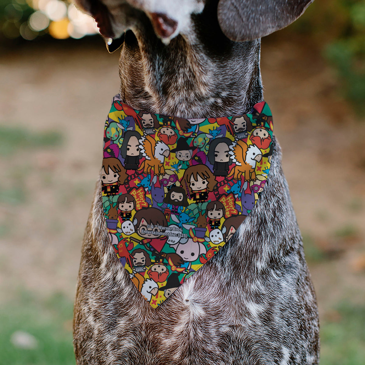 Pet Bandana - Harry Potter Chibi Charm Characters Stacked | HT Animal Supply