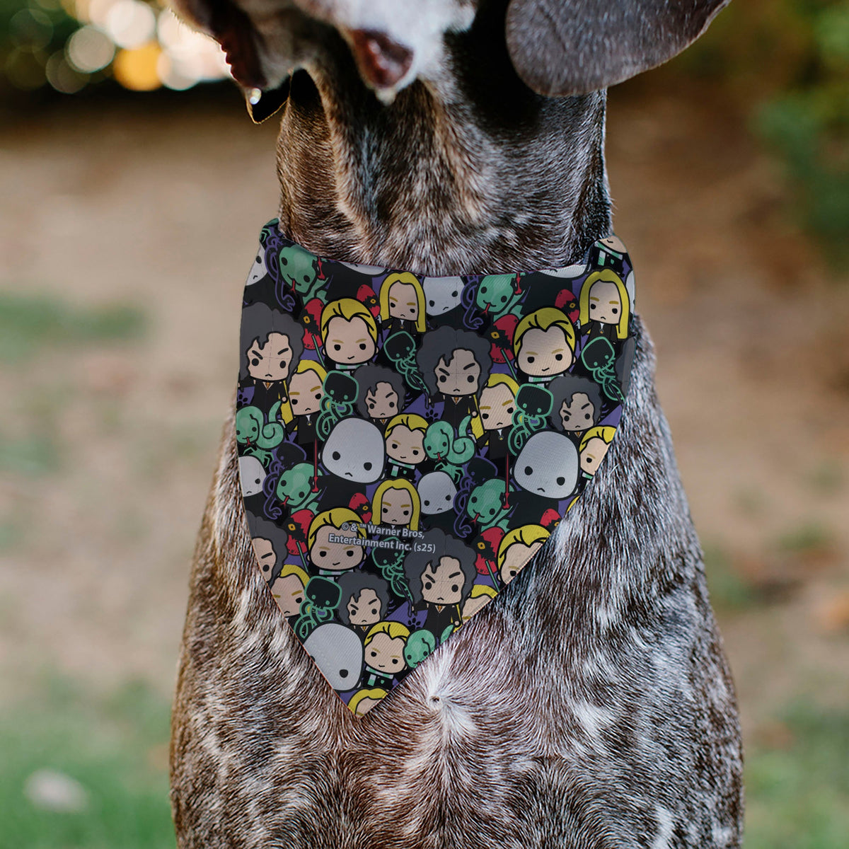 Pet Bandana - Harry Potter Chibi Charm Dark Arts Characters Stacked | HT Animal Supply