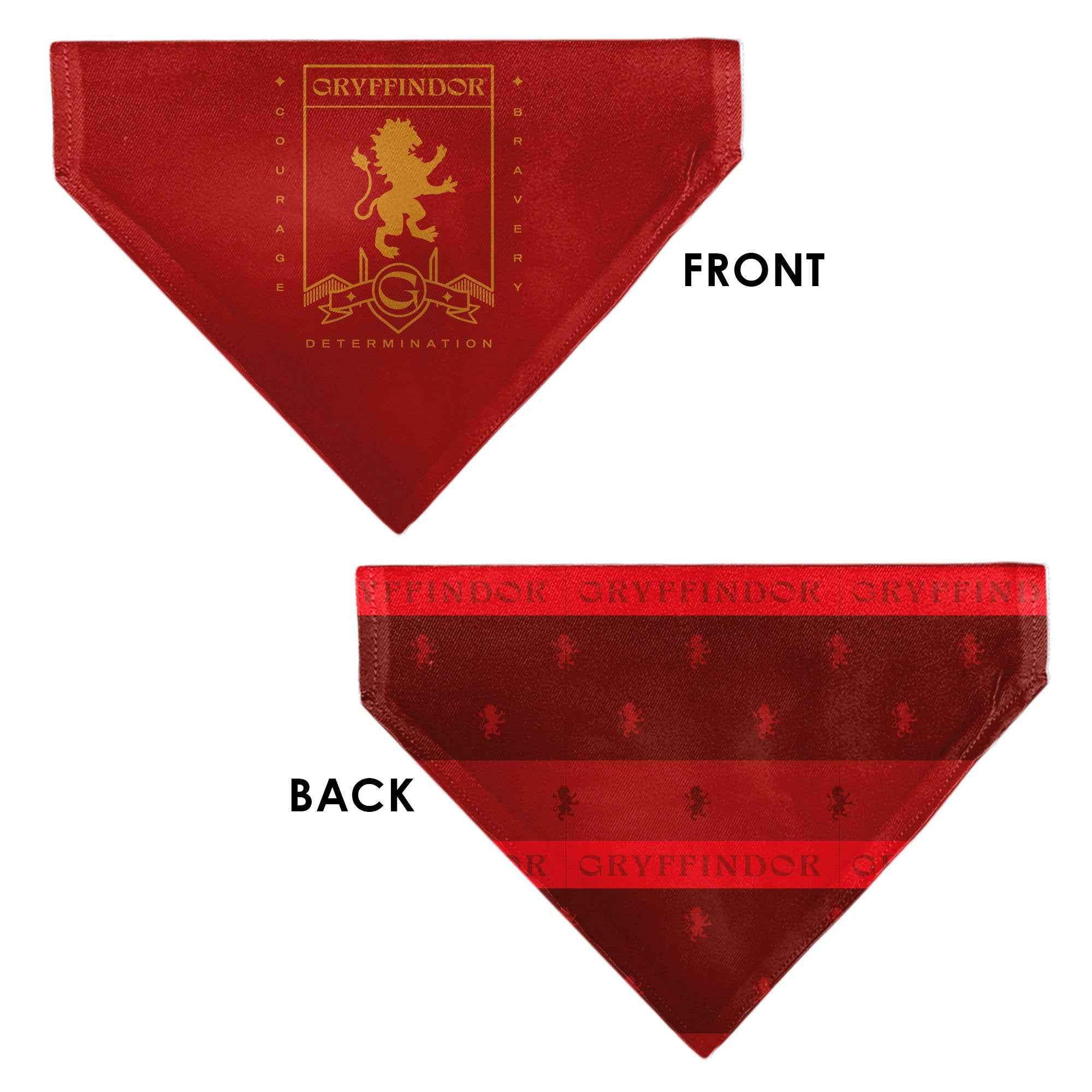 Buckle-Down Harry Potter Gryffindor Traits Banner and Icons Reds/Yellow Over-the-Collar Dog Bandana