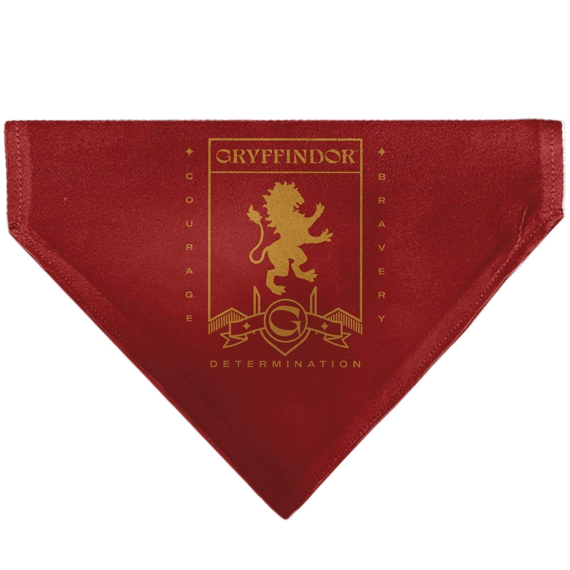 Buckle-Down Harry Potter Gryffindor Traits Banner and Icons Reds/Yellow Over-the-Collar Dog Bandana