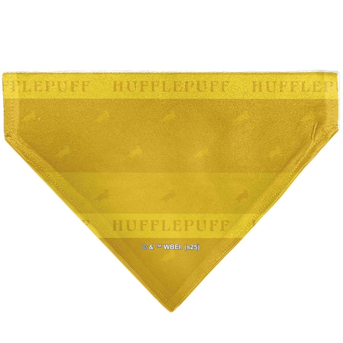 Pet Bandana - Harry Potter HUFFLEPUFF Traits Banner and Icons Yellows/Blue