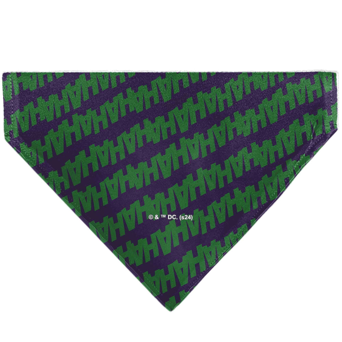 Pet Bandana - The Joker Laugh HAHAHA Text Purple/Green