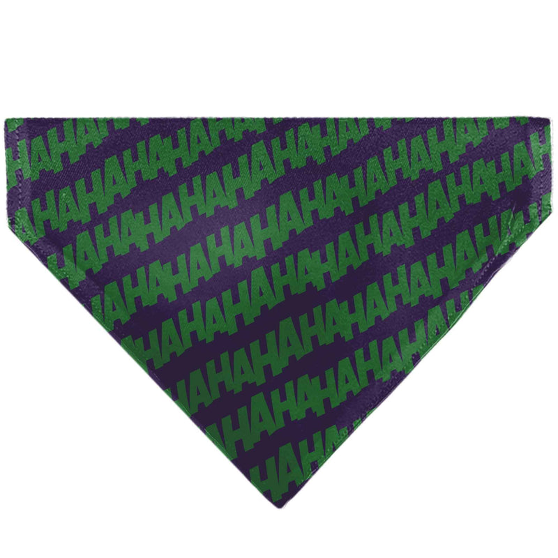 Pet Bandana - The Joker Laugh HAHAHA Text Purple/Green