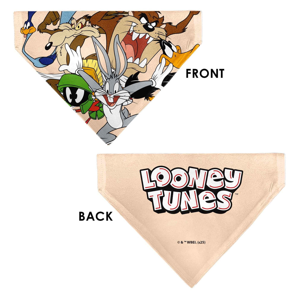 Pet Bandana - LOONEY TUNES Six Character Stack Pose Beige