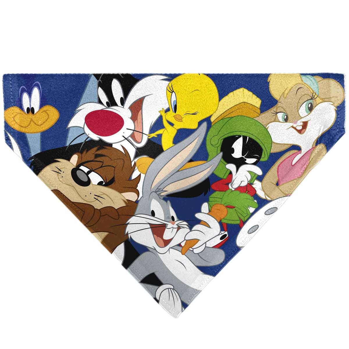 Pet Bandana - LOONEY TUNES Seven Character Stack Pose Blue