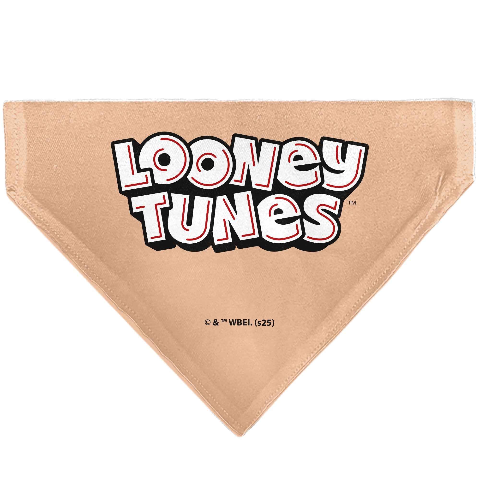 Pet Bandana - LOONEY TUNES Porky Pig Face Close-Up Peach