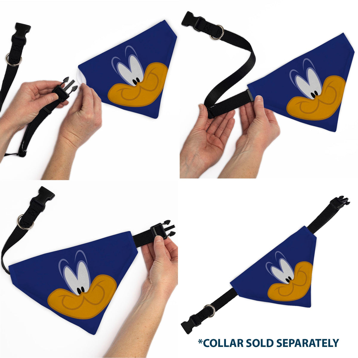 Pet Bandana - LOONEY TUNES Road Runner Face Close-Up Blue | HT Animal Supply